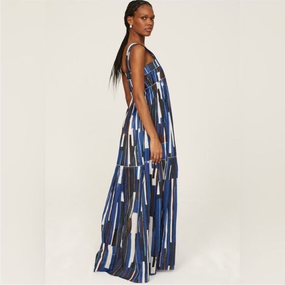 Plan C Rhythm Maxi Dress Blue Size 34 US XS - Picture 3 of 12